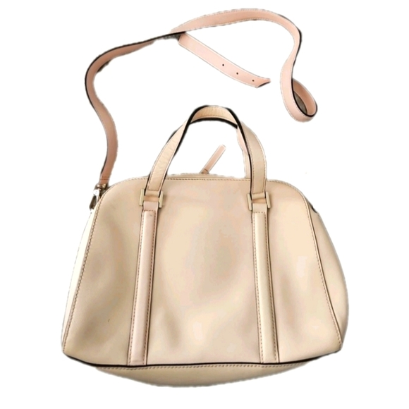 Kate Spade Felix Blush Light Pink Crossgrain Leather Zipper Closure Satchel Bag - Picture 3 of 15